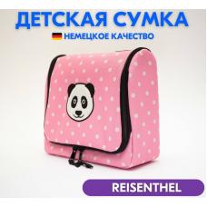 Сумка органайзер дорожная Reisenthel Toiletbag Panda Dots Pink WH3072, несессер, косметичка, для женщин, для косметики, для детей