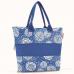 Шоппер женский Reisenthel Shopper E1 Batik Strong Blue RJ4070, сумка шоппер, с принтом, с карманом, мягкий