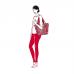 Сумка шоппер женская Reisenthel Shopper M Paisley Ruby ZS3067, с принтом, большой, тканевый, красный