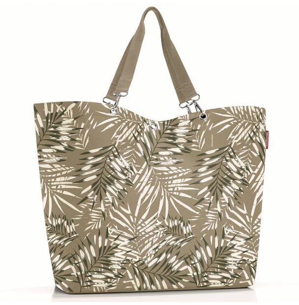 Сумка шоппер женская Reisenthel Shopper XL Jungle Sand ZU6040, с принтом, большой, тканевый, бежевый