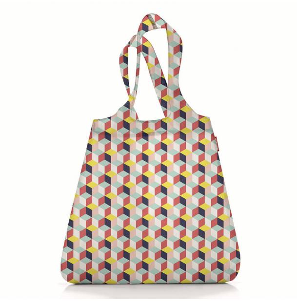 Сумка шоппер Reisenthel Mini Maxi Shopper Cubes AT0029C, тканевая, складная, женская, авоська