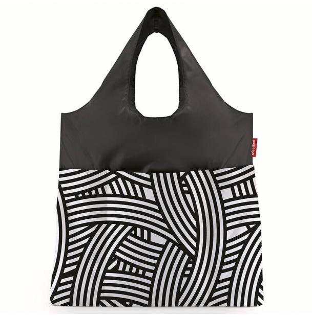 Сумка шоппер Reisenthel Mini Maxi Shopper Plus Zebra AV1032, тканевая, складная, женская, авоська