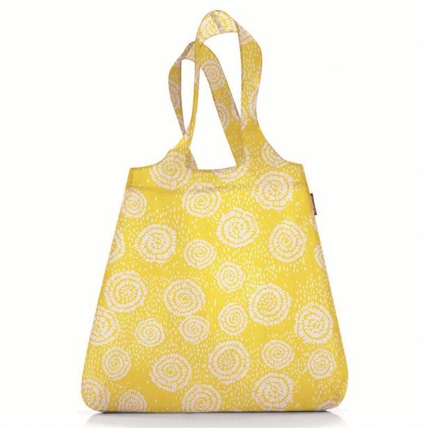 Сумка шоппер Reisenthel Mini Maxi Shopper Batik желтая AT0034YL, тканевая, складная, женская, авоська