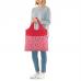Сумка шоппер Reisenthel Mini Maxi Shopper Plus Signature Red AV3070, тканевая, складная, женская, авоська