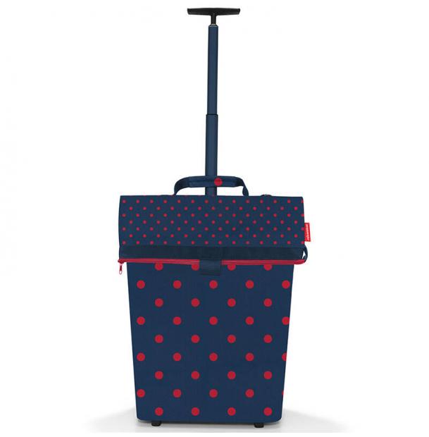 Сумка-тележка на колесах хозяйственная Reisenthel Trolley M Frame Mixed Dots Red NT3076, тележка, сумка, с выдвижной ручкой, женская