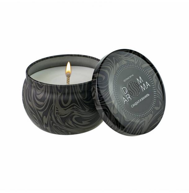 Свеча ароматическая Dom Aroma Сандал и ваниль 1117-vol