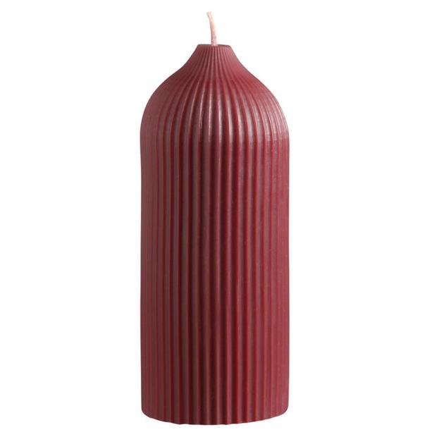 Свеча декоративная Tkano бордового цвета из коллекции Edge TK22-CND0020