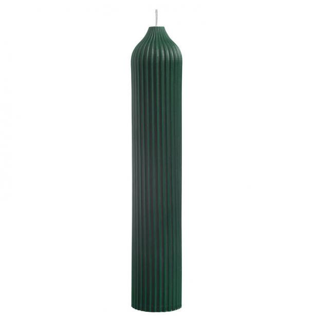 Свеча Tkano декоративная темно-зеленая Edge 25,5 TK22-CND0030