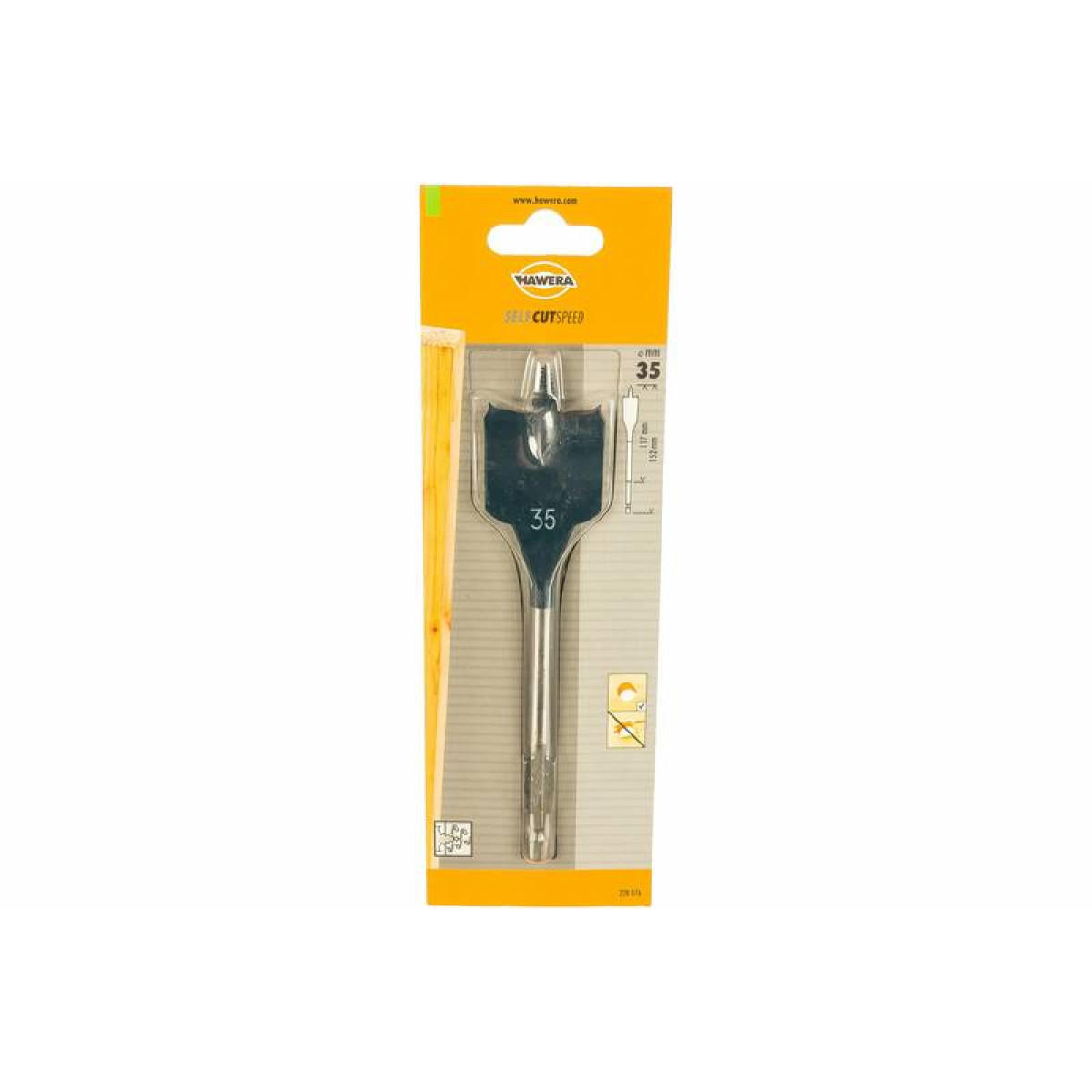 Сверло перьевое Self Cut 35х152 мм HAWERA F00Y228076 2
