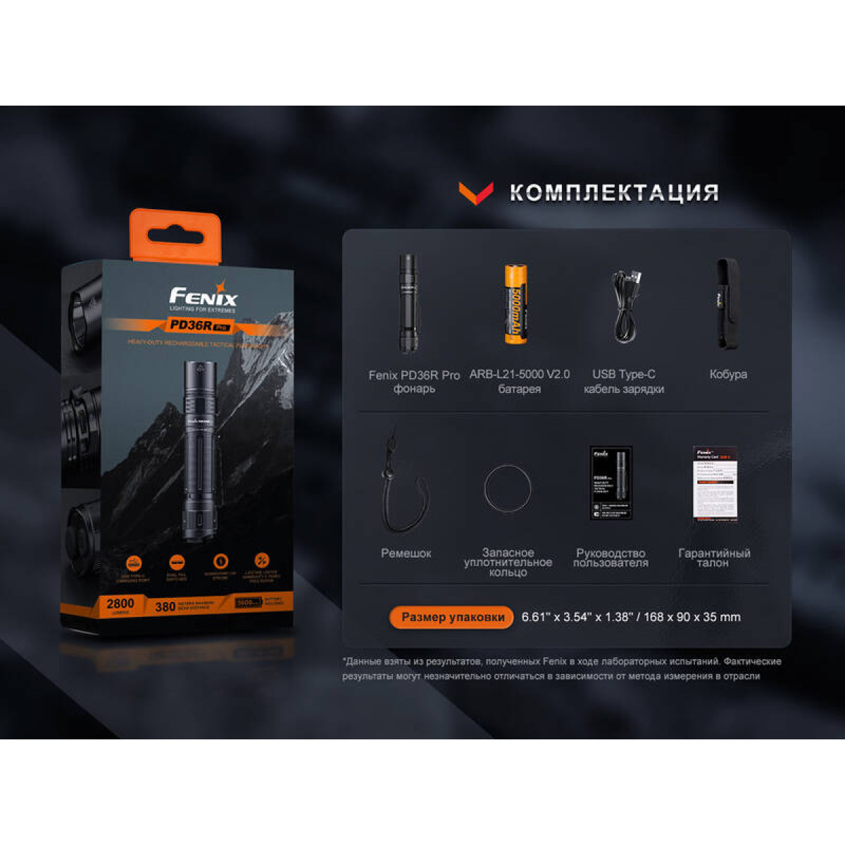 Тактический фонарь Fenix PD36R Pro PD36RPRO 5
