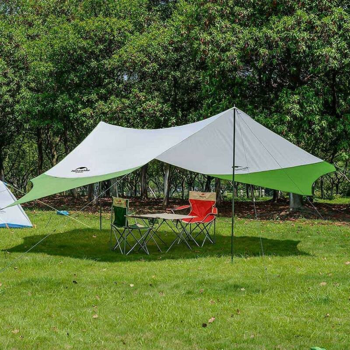 Тент Naturehike Hexagon для кемпинга серый с голубым 6927595777794 4
