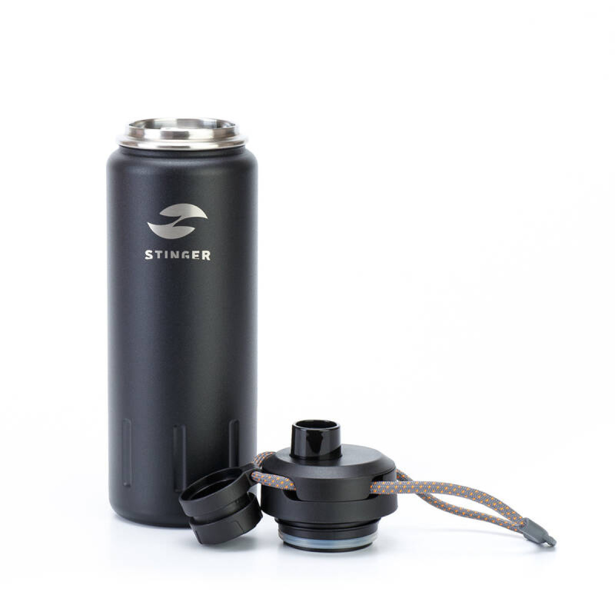 Термобутылка Stinger 0,71 л черная карбон HD-710-46CB 2