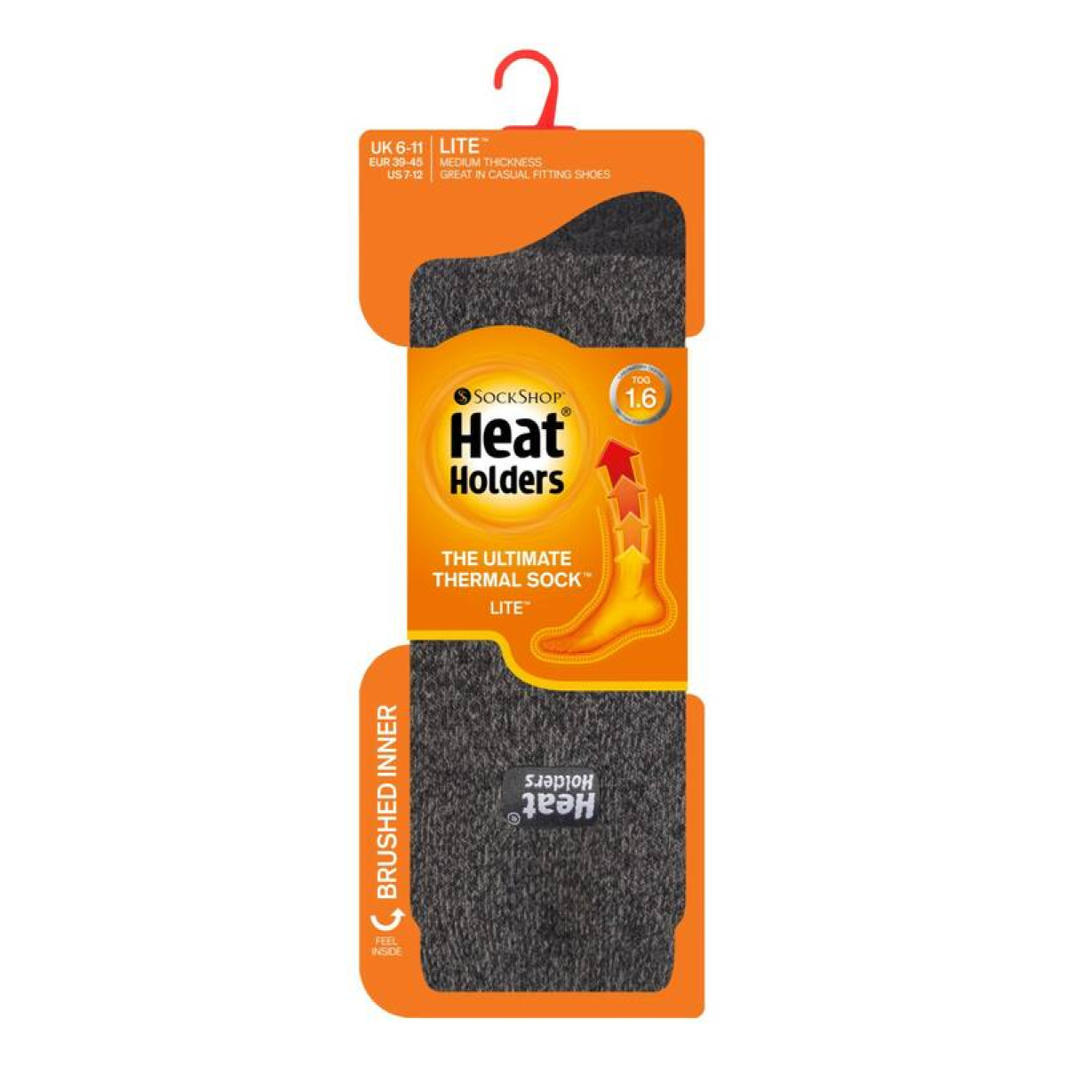 Термоноски мужские Heat Holders Twist LITE темно-серый/серый 2