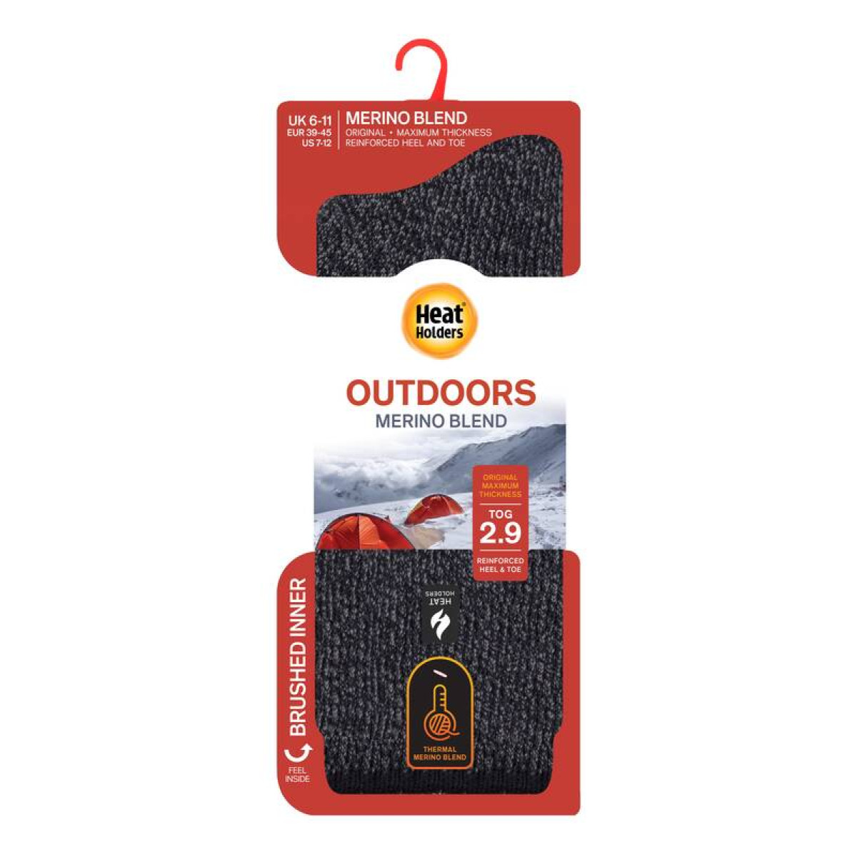 Термоноски мужские Heat Holders Merino Blend black BSWHM03H1BLK 2