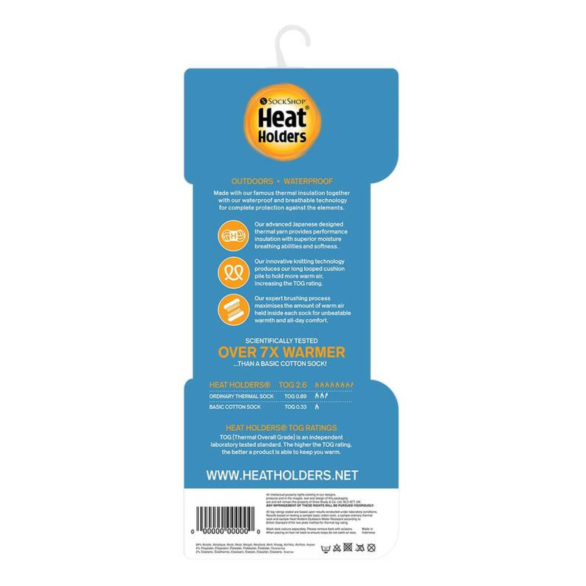 Термоноски мужские Heat Holders WATERPROOF black BSMHH91H1BLK 3