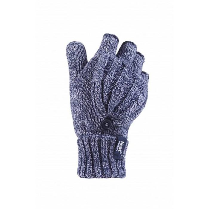 Термоперчатки-трансформеры женские Heat Holders CABLE navy BSGHH992NVY16