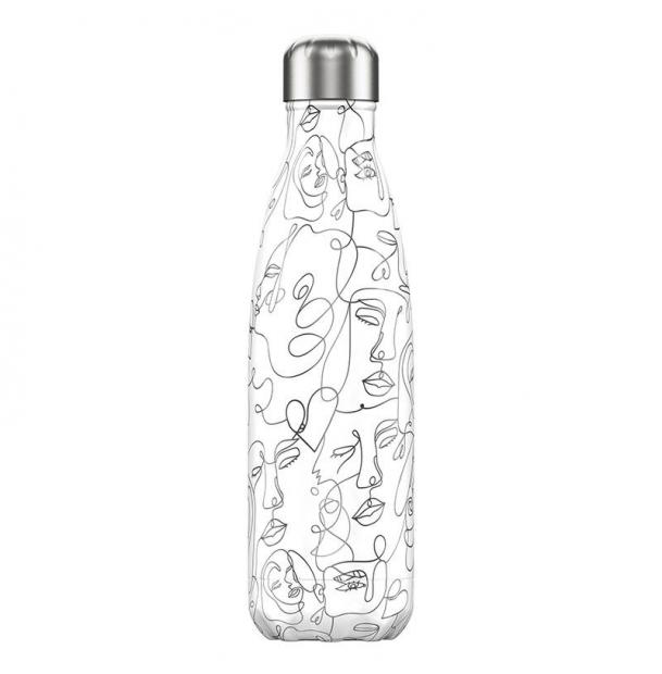 Термос Chilly's Bottles, Line Drawing, Faces, 500 мл B500LDFCE