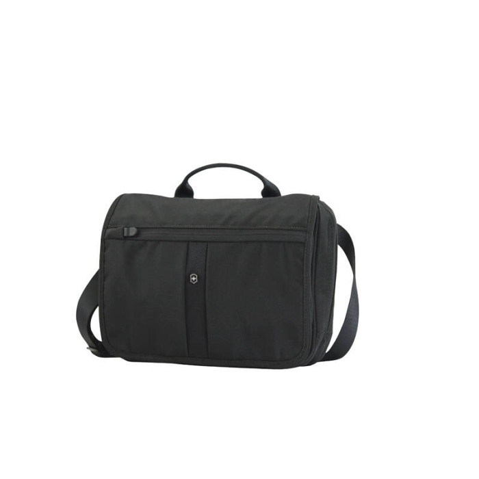 Сумка наплечная Victorinox Adventure Traveler горизонтальная, черная, 27x8x22 см, 4 л
