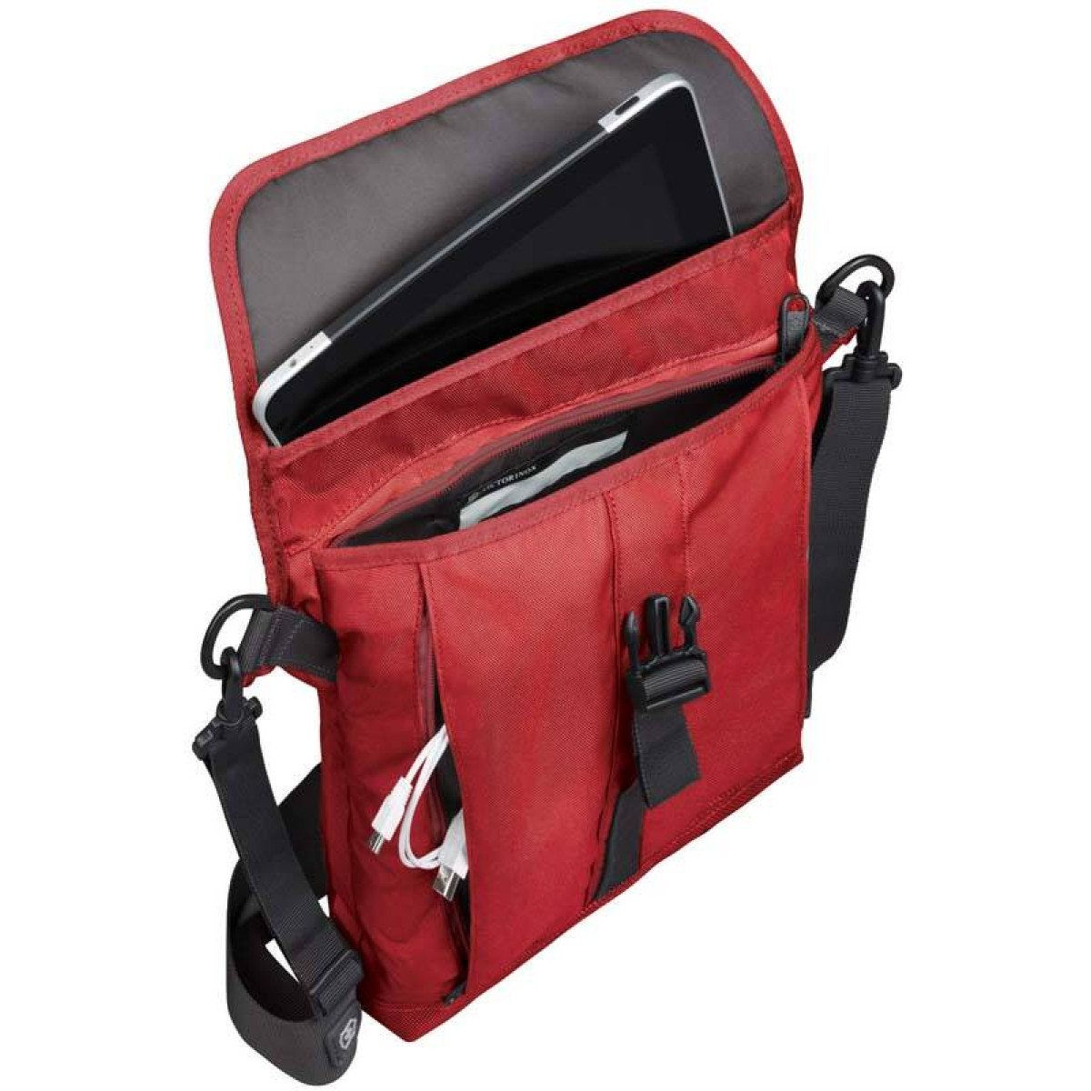Сумка наплечная Victorinox Altmont 3.0 Flapover Bag, красная, 27x6x32 см, 5 л 3