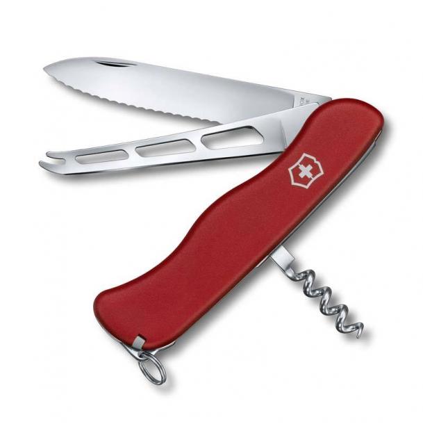 Нож Victorinox Cheese Knife, 111 мм, 6 функций, красный 0.8833.W