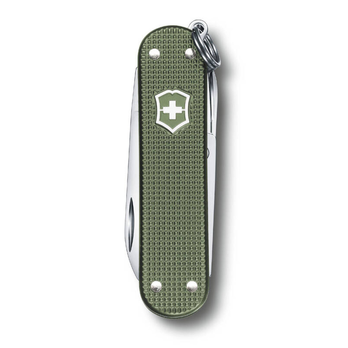 Нож-брелок Victorinox Classic, 58 мм, 5 функций, алюминиевая рукоять, зелёный 3