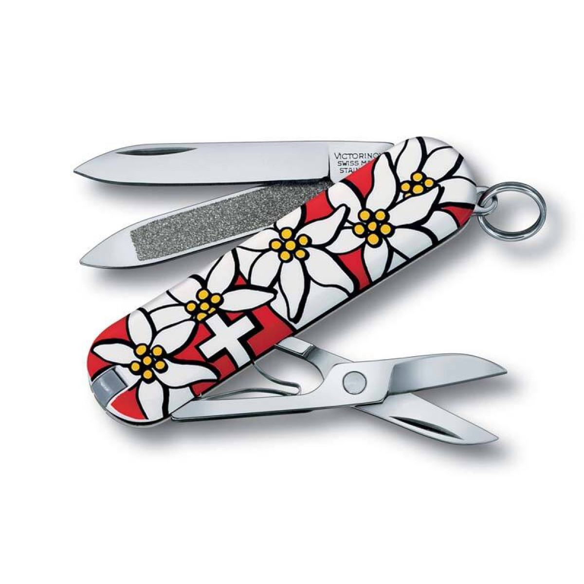 Нож-брелок Victorinox Classic, 58 мм, 7 функций, "Edelweiss" 1