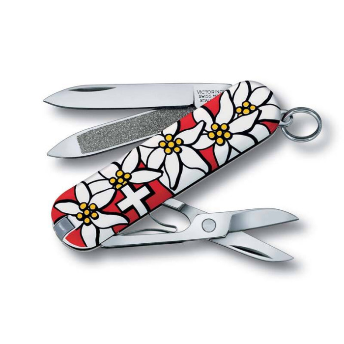 Нож-брелок Victorinox Classic, 58 мм, 7 функций, "Edelweiss"