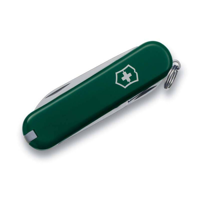 Нож-брелок Victorinox Classic, 58 мм, 7 функций, зеленый