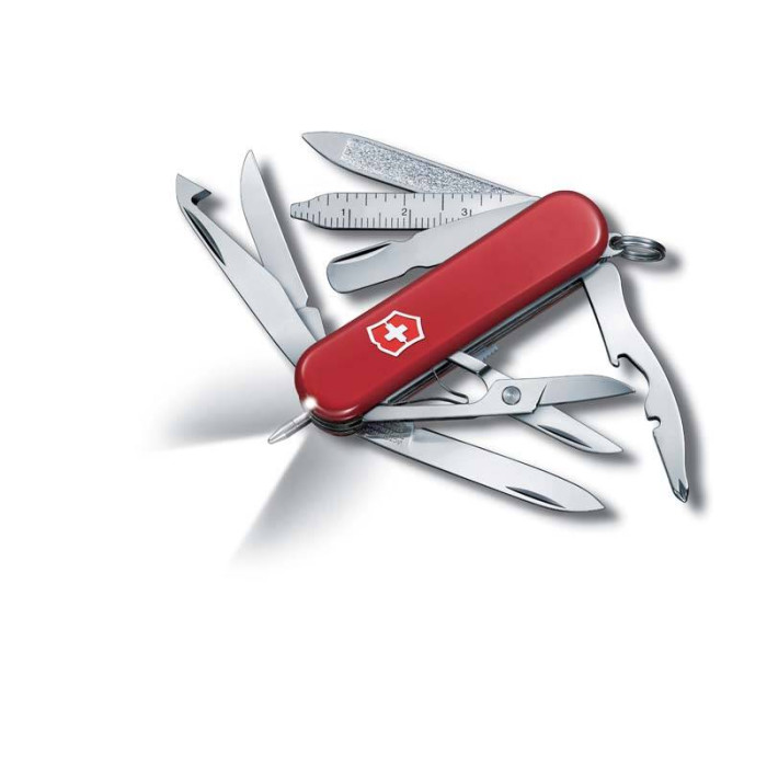 Нож-брелок Victorinox Classic Midnight MiniChamp, 58 мм, 17 функций, красный