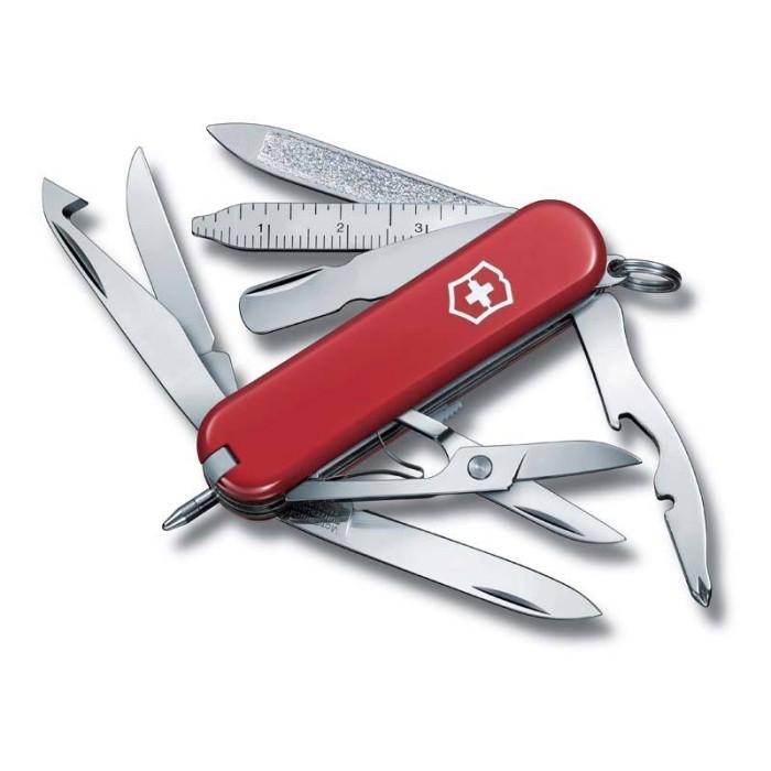 Нож-брелок Victorinox Classic MiniChamp, 58 мм, 16 функций, красный