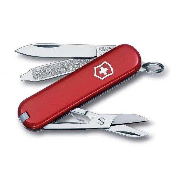 Нож-брелок Victorinox Classic, 58 мм, 7 функций, красный 0.6223