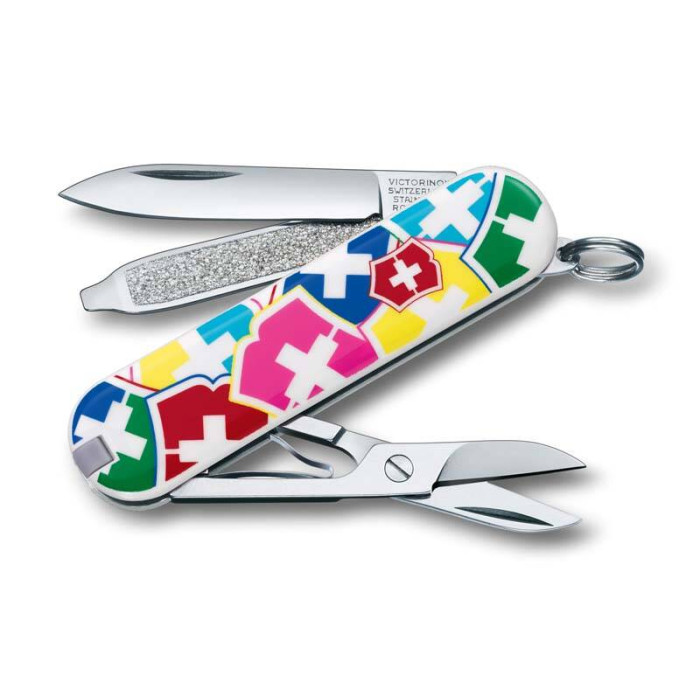 Нож-брелок Victorinox Classic, 58 мм, 7 функций, "VX Colors"
