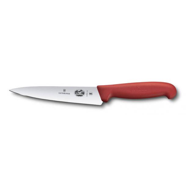 Нож Victorinox разделочный лезвие 15 см красный 5.2001.15