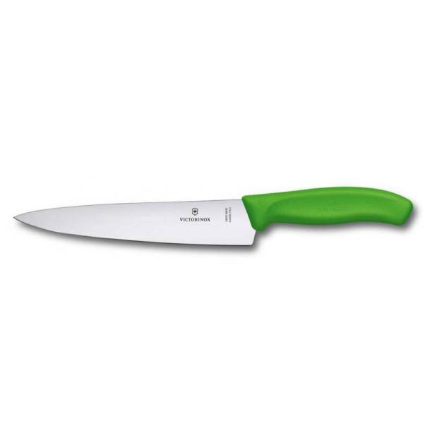 Нож Victorinox разделочный лезвие 19 см зеленый  6.8006.19L4B