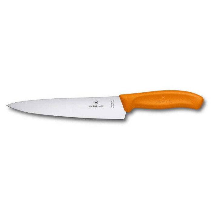 Нож Victorinox разделочный лезвие 19 см оранжевый