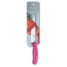 Нож Victorinox разделочный лезвие 19 см розовый 