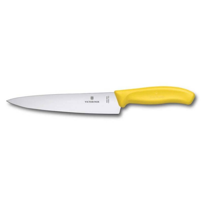 Нож Victorinox разделочный лезвие 19 см желтый
