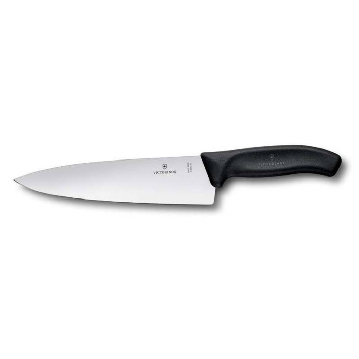 Нож Victorinox разделочный лезвие 20 см широкое черный
