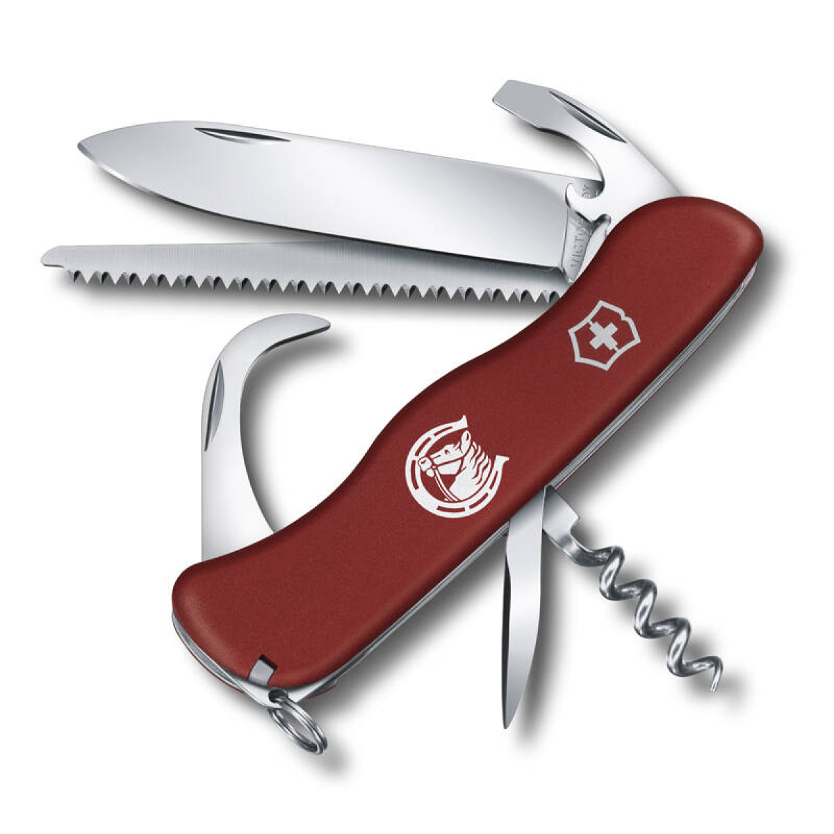 Нож Victorinox Equestrian, 111 мм, 12 функций, с фиксатором лезвия, красный 1