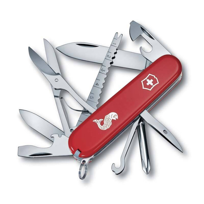 Нож Victorinox Fisherman, 91 мм, 18 функций, красный