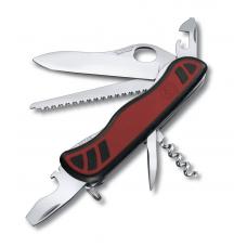 Нож Victorinox Forester, 111 мм, 10 функций, с фиксатором лезвия, красный с чёрным