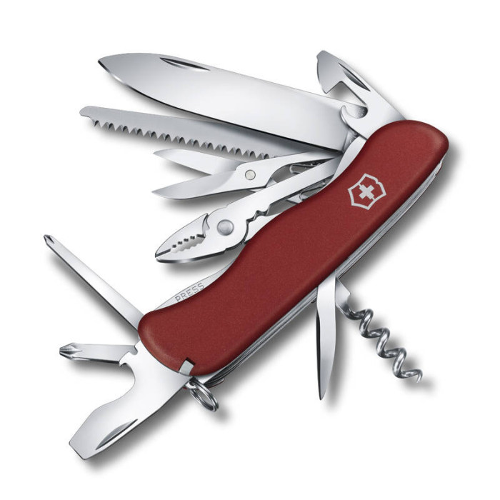 Нож Victorinox Hercules, 111 мм, 18 функций, с фиксатором лезвия, красный
