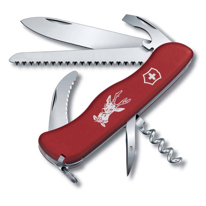 Нож Victorinox Hunter, 111 мм, 12 функций, красный