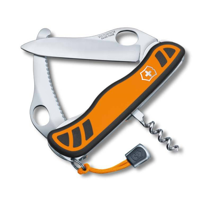 Нож Victorinox Hunter XS, 111 мм, 5 функций, с фиксатором лезвия, желтый