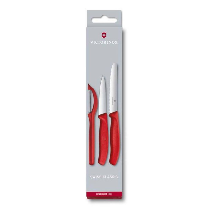 Набор Victorinox кухонный, 3 предмета, красный