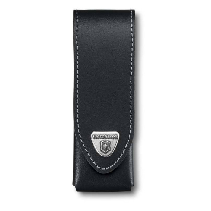 Чехол Victorinox для ножей 111 мм, до 3 уровней, на липучке, кожаный, черный