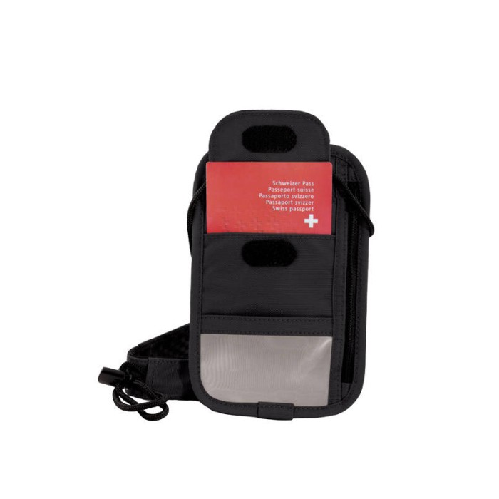 Кошелек на шею Victorinox Lifestyle Accessories 4.0 Boarding Pouch, чёрный, полиэстер, 13x1x20