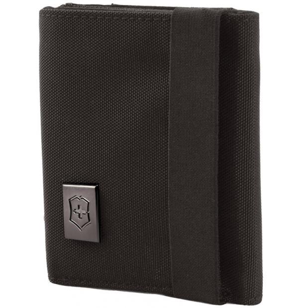 Бумажник Victorinox Lifestyle Accessories 4.0 Tri-Fold Wallet, чёрный, нейлон, 9x3x10 31172401