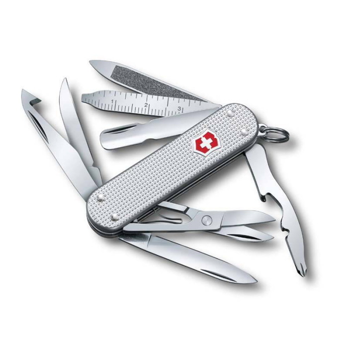 Нож-брелок Victorinox MiniChamp, 58 мм, 14 функций, серебристый
