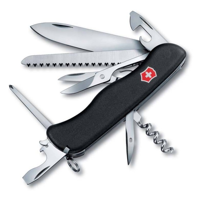 Нож Victorinox Outrider, 111 мм, 14 функций, черный